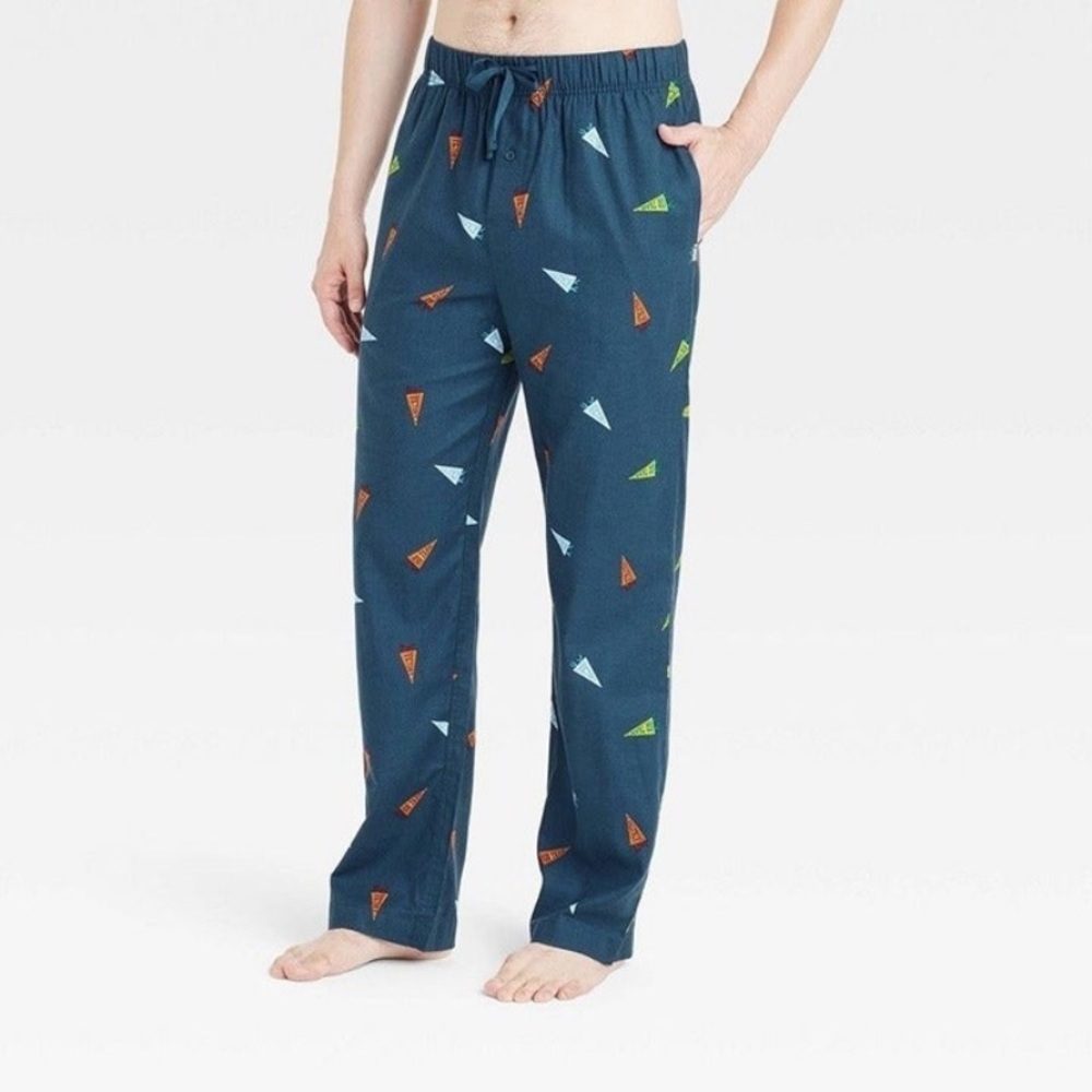 Men's Plaid Flannel Pajama Pants -Goodfellow & Co Dark Blue XL 40/42